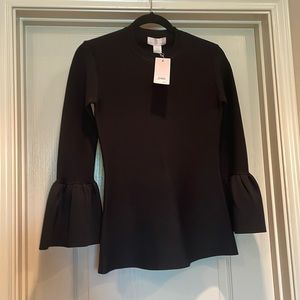 Rachel Parcell black bell sleeve top